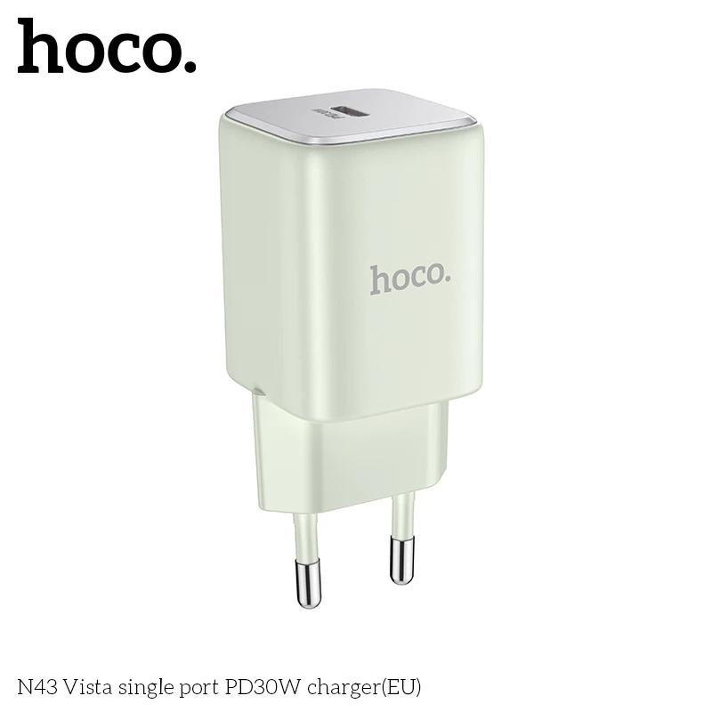 HOCO N43 USB CŸ , ޴ USB C EU ,  CŸ PD  ,  15, 14, 13, 12  ƽ º, 30W